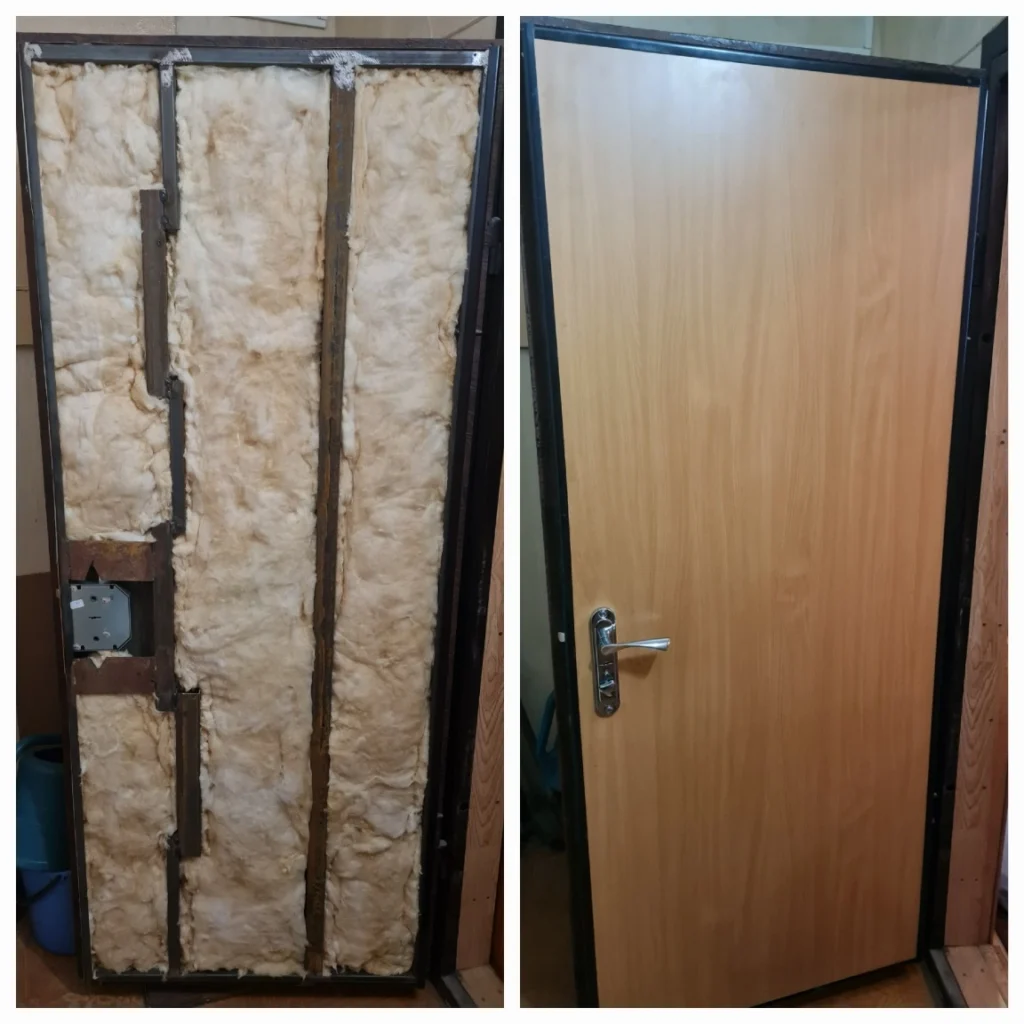Утепление двери и замена панели