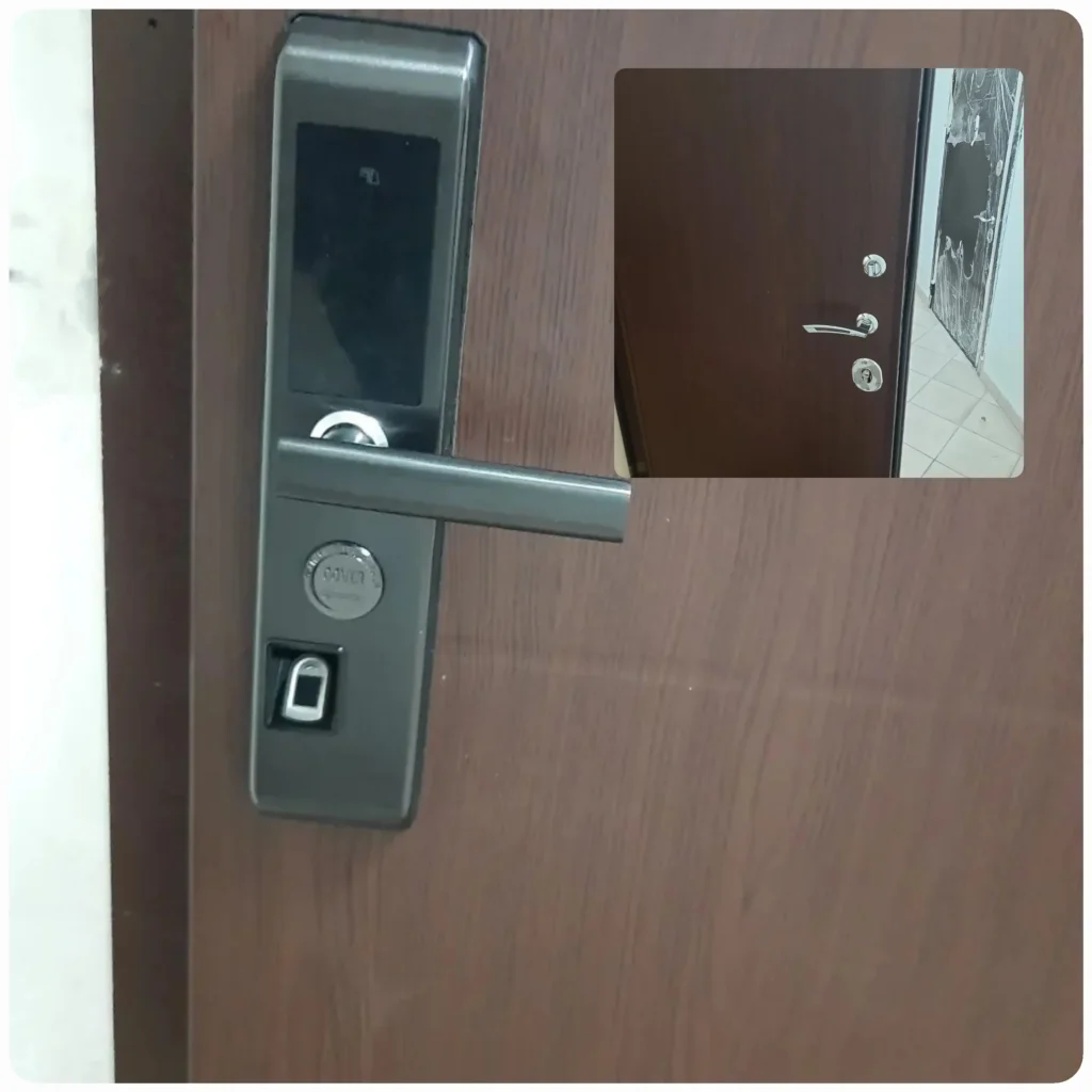 установка биометрического замка
